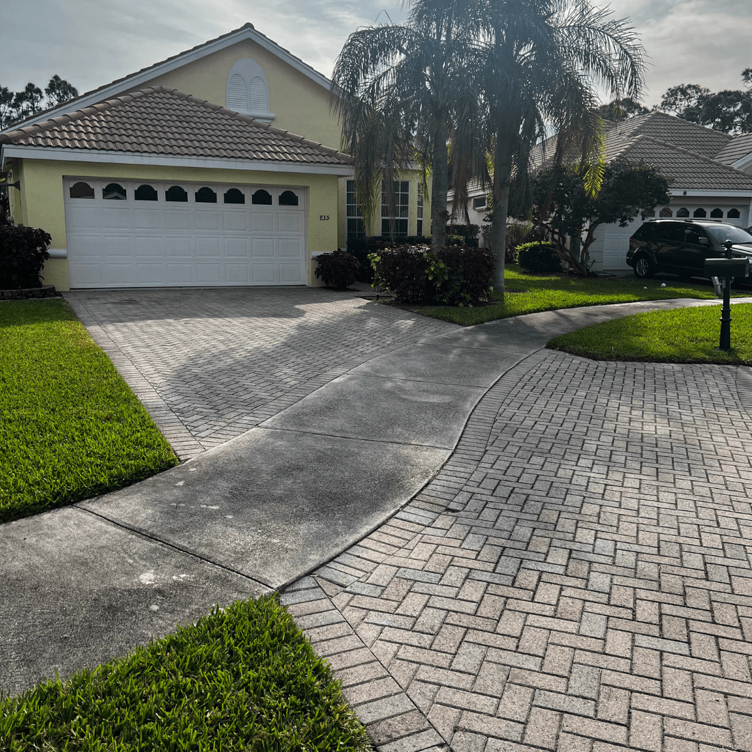 Before driveway cleaning
